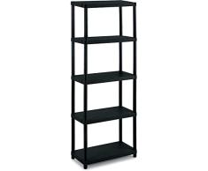 Megashopitalia Estantería Modular de 5 estantes de Interior de plástico 30 kg para Estante (70 x 30 x 174 cm)