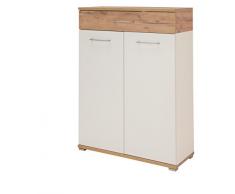 GERMANIA DIE MÖBELMACHER Zapatero GW-Topix, Engineered Wood, Blanco,Roble Navarra repro, 89 x 118 x 37 cm
