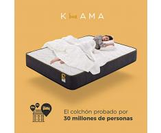 Khama, Colchón Room Lux de muelles ensacados y viscoelástica Probado por más de 30 Millones de Personas-Medida 150x200x28
