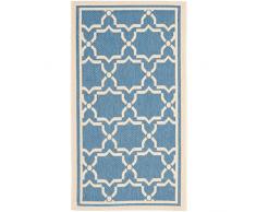 Safavieh Bleeker - Alfombra para Interiores y Exteriores, Color Negro y Beige, 121 x 170 x 0,64 cm, Polipropileno, Azul/Beige, 2 x 37