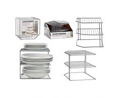 DKD Home Decor Estantería Metal Plateado (22,5 x 20,5 x 22,5 cm)