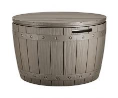 YITAHOME Arcón de Ordenación Exterior 127L, Caja de Almacenaje de Jardín para Exteriores Muebles de Patio Piscina Material