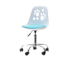 Selsey Foot - Silla de Escritorio Infantil (Altura Regulable, con Ruedas y función giratoria)