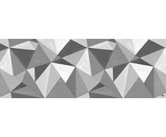 Vilber Gran Chef Kandinsky Alfombra, Vinilo, Negro, 50x140x0.2cm