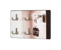 Haku Möbel Gabinete para llaves, metal, negro, 5 x 22 x 24 cm.