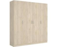 Rimobel Maxi Armario, Madera de ingeniería, Roble-Natural, 215x52x200 cm