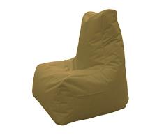 13 Casa Trone Sillón Puf, poliéster, Beige, 90 x 100 x 105 cm