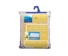 Nuit des Vosges 2088212 Aubin Protector de colchón para sofá Cama, Absorbente de Felpa/Algodón Blanco 190 x 130 cm