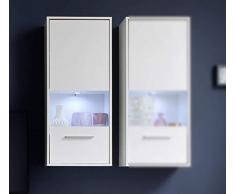 Trendteam Mueble, Vitrina, Korpus Dekor, Blanco brillante, 50 x 112 x 125 cm