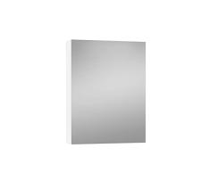 Baikal Mueble Camerino con Espejo, Armario Auxiliar de Baño Multiusos, Opción con o sin Luz LED. Mueble de Pared de fácil colocación. Armario MONTADO Camerino 60 cm Blanco