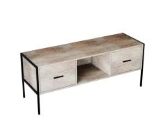 Marca Amazon - Movian Mueble TV con 2 cajones, 124 x 40 x 50 cm, madera clara