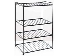 Duett estantería metálica de 4 Pisos, Color Negro, 998183