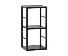ASM Estantería de Metal de 3 Niveles, 30 x 25 x 60 cm, Color Negro