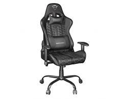 Trust Gaming GXT 708 Resto Silla Gaming, Silla Giratoria Completa de 360° con Cojines Extraíbles, Silla con Bloqueo, Silla Ajustable en Altura para Juegos, PC – Negro