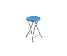 Kit Closet 9999931924 - pack 2 taburetes plegables PVC, azul, 40 x 30 x 30