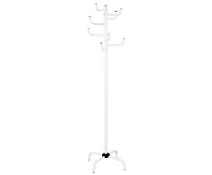 Aranaz Perchero, Metal, Blanco, 175 x 50 x 50 cm