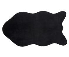 Gözze - Elegante y suave alfombra de pelo sintético, 70 x 130 cm - Gris antracita