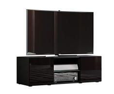 VCM Lowina Poli Fin 115 Mueble para televisor, Madera, Negro, 40 x 115 x 36 cm