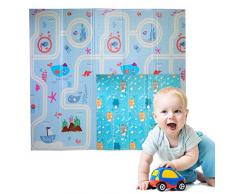 Edibaby, Alfombra Bebe, 1.5cm grosor, Diseño Infantil, 200 x 180 cm, Acolchada de XPE, Reversible y Plegable, Colchoneta para Niños, para Juegos en el Suelo, Segura y Duradera (Sea Edition)