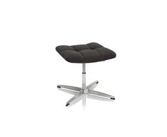 hjh OFFICE 671005 Taburete SARANTO Tela Negro, un Elegante Taburete tapizado de diseño Retro, Ajustable en Altura