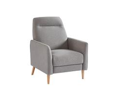 BAÏTA Joseph Sillón Relax, Tejido, Gris, 73.5 x 86 x 101 cm