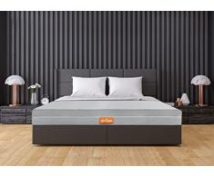 Marcapiuma Colchón Individual ortopédico 85 x 200 cm Alto 18 cm You&Me Lado Medio H2 y Lado rígido H3, 7 Zonas Revestimiento desenfundable Fresh antiácaros Antibacteriano, Fabricado en Italia