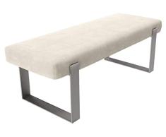 Vant Tapizado Cuarto Cama Banco - Sala & Salón Otomano - 158 kg Peso Capacidad (Ante Neutral Arena)