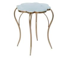 Dekodonia S3010948 Mesa Auxiliar Metal, Mármol, 54 X 54 X 60 Cm, Materiales Varios, Multicolor