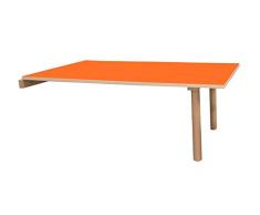 Mobeduc Mesa Infantil abatible 120x65 cm, Naranja, 120 x 65 cm, Talla 0