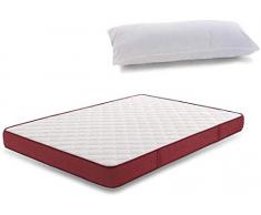 HOGAR24 ES -BZ62-Colchón Viscoelástico 200 x 180 cm + Almohada Tacto Pluma, con Tejido 3D y Aloe Vera, Higiénico-Transpirable. (Todas Las Medidas)