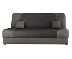 Mirjan24 Sofá esquinero con reposabrazos Regulables, diseño de Esquina con función de Dormir y cajón, en Forma de L del Fabricante, Tejido Fino, Lux 05 + Lux 06, 195 x 87 x 86 cm