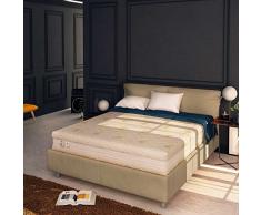 Baldiflex Colchón Memory Super Top, tamaño 160 x 190 x 23 cm, portanza a Zonas differenziate, con Funda extraíble Revestimiento de Aloe Vera 3D, ergonómica, antiácaros, Transpirable