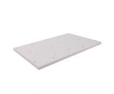 miasuite i sogni italiani Cubrecolchón con Funda Extraíble, Memoria Espuma, Beige, Cuadrado y Medio, 120X200