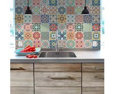 Ambiance-sticker col-tiles-RJ-A315_20x20cm Pegatina de Pared, Vinilo, Modelo 1, 100x120