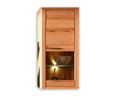 Stella Trading haya barnizada Núcleo Haya Maciza Salón Vitrina Armario, Madera, marrón, 40 x 60 x 127 cm