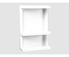 Home Estante de Pared con 3 Repisas, Plástico, Blanco