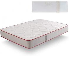 HOGAR24 ES -HF73-Colchón Viscoelástico 180 x 200 cm + Almohada Viscoelástica 100%,Gama Premium, Reversible Verano-Invierno con Tejido 3D Transpirable