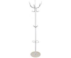 Haku Möbel 88391 Perchero Acero/Mármol Cromado-Blanco 176 cm