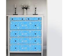 Your Design Sophie - Pegatinas para Muebles - 2 x 26 cm x 180 cm, Azul Luminoso