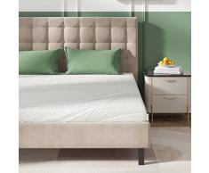 Novilla Colchones 160x200, Colchón de Espuma de 9 Zonas, Reversible Verano/Invierno, Altura 13 cm, Transpirable y Confortable, Firmeza Media, Blanco