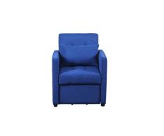SHIITO - Sillón Cama Reclinable - 69 x 82,5 x 84 cm - Modelo Duende - Asiento de Apertura Deslizante - Moderno y Sencillo - Tapizado en Tela - En Azul