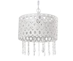 DRW Lampara de Techo de Metal y Acrílico en Blanco 30x16/28cm
