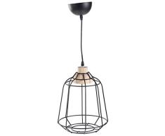 Creaciones Meng - Lampara De Techo De Metal Y Madera Ref-13847