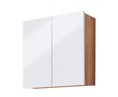 Trendteam Muebles Armario con espejo, Madera, Marrón, 60 x 60 x 22 cm