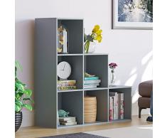 Vida Designs Durham - Estantería para estantería de Escalera (6 Cubos, Gris)