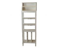 Better & Best Escritorio Estrecho y Alto de Madera, Color Blanco, 38x19x113 cm