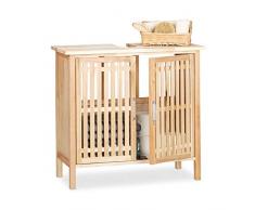 Relaxdays Mueble Lavabo con Pie, Nogal, Marrón, 61,5 x 66 x 29 cm
