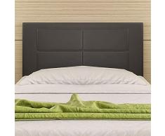 Cama express Cabecero Tapizado 3C, Color Negro, Medida: 105 cm