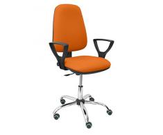 Piqueras y Crespo Socovos Silla de Oficina, Acero, Naranja, 116x48x48 cm