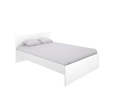 Rimobel ELY Cama, Madera de ingeniería, Blanco, 155x195 cm